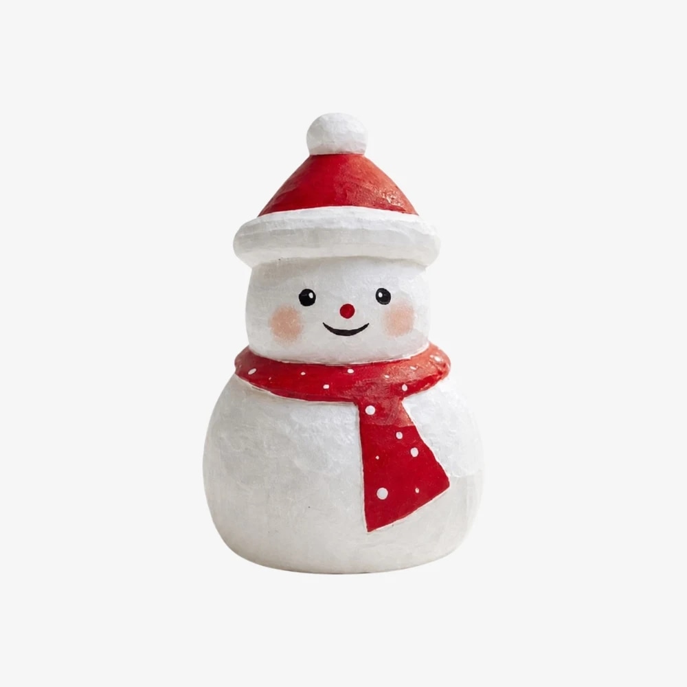 Style B handmade wooden snowman ornament