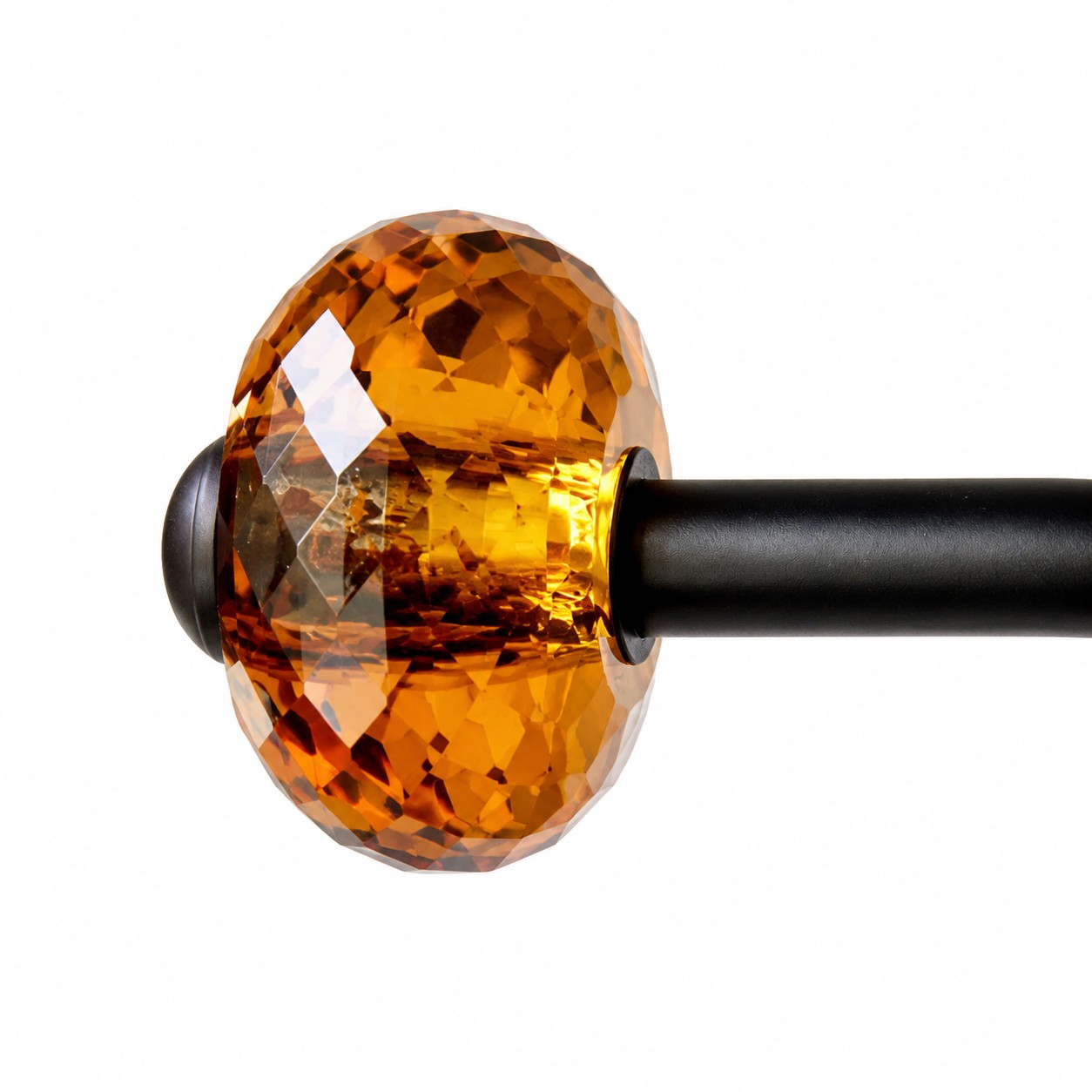 Amber glass French candle chandelier