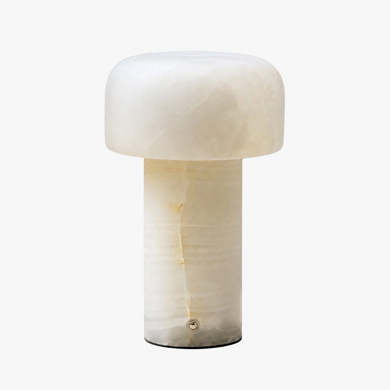 table lamp with Dolomite shade and White Jade base